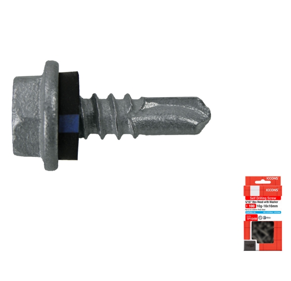 Trade Pack - Self Drilling Hex with Sealing Washer - Coarse Thread